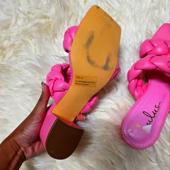 Lulu's Pink Ruched Heels - Picture 5 of 5